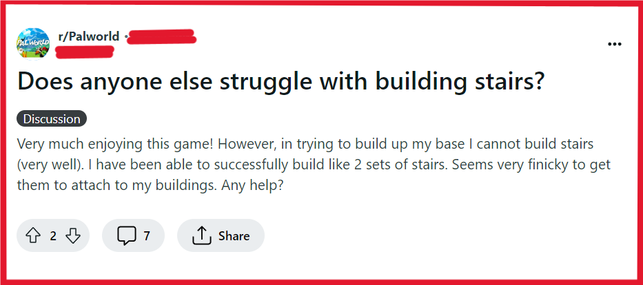 How To Fix Palworld Stairs Not Connected To A Structure 2 Fix Stairs Not Connected To A Structure On Palworld