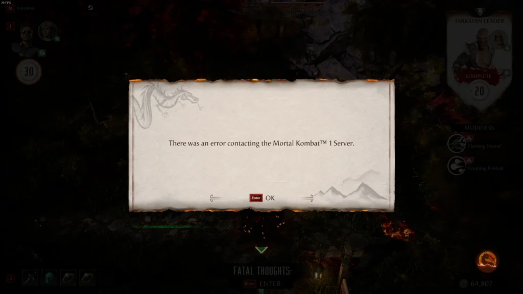 How To Fix There Was An Error Contacting The Mortal Kombat 1 Server 2 Fix There Was An Error Contacting The Mortal Kombat 1 Server In Mortal Kombat 1