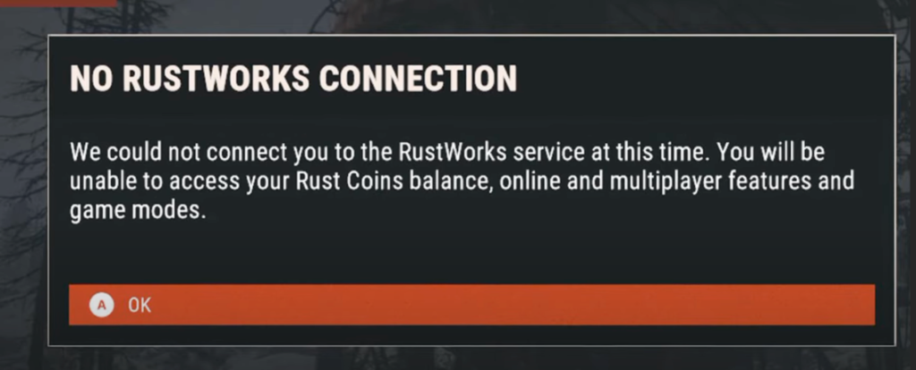 How To Fix “You Will Be Unable To Access Your Rust Coins Balance, Online And Multiplayer Features And Game Modes” On Rust Console 2 Fix You Will Be Unable To Access Your Rust Coins Balance Online And Multiplayer Features And Game Modes On Rust Console