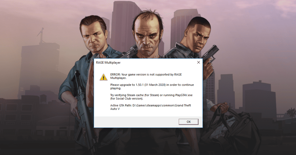 How To Fix "Your Game Version Is Not Supported By RAGE Multiplayer" 2 Fix Your Game Version Is Not Supported By RAGE Multiplayer