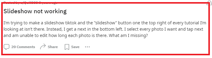 How To Fix Tiktok Photo Slideshow Not Working 1 Fix the TikTok photo slideshow not working