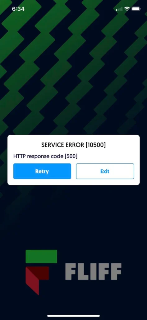 How to Fix Fliff HTTP Response Code 500 1 Fliff Service Error 10500