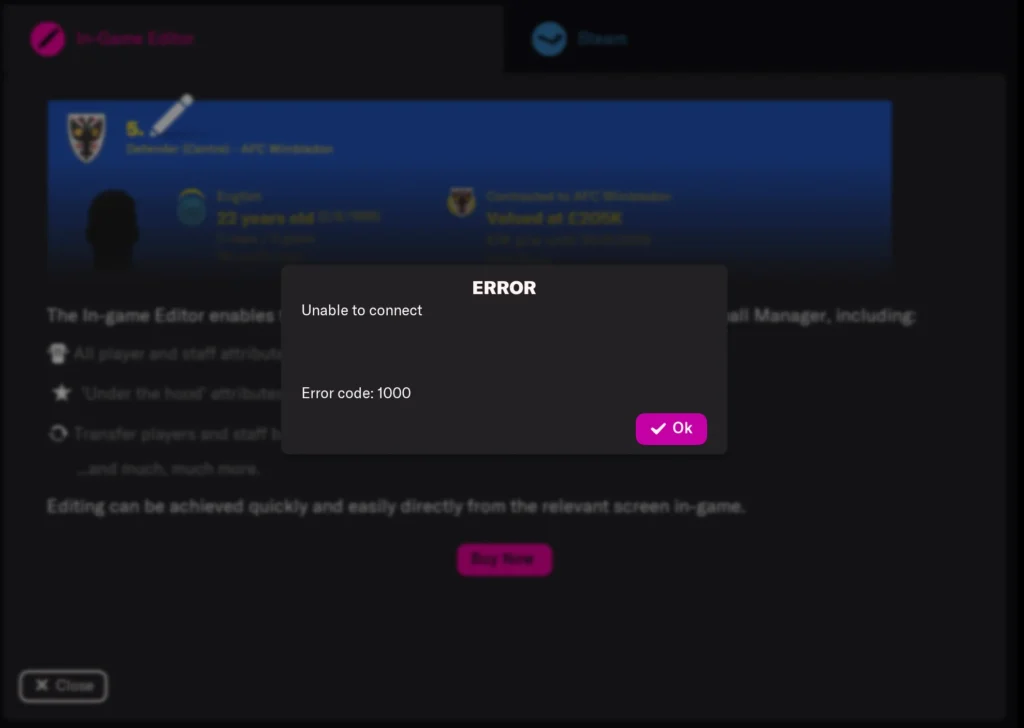 How To Fix Football Manager 2024 Error Code 1000 2 Football Manager 2024 Error Code 1000
