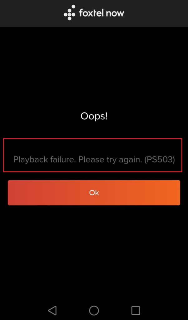 How To Fix Foxtel Error Code Ps503 1 Foxtel Error Code Ps503