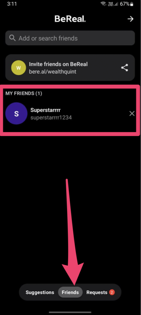 How to See Sent Friend Requests on BeReal 6 Friend Request on BeReal accept