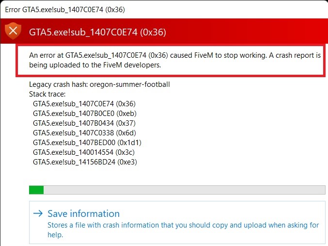How To Fix Error “GTA5_b2699.exe!sub_1407ED3F4 (0x36)” On FiveM 1 GTA5 b2699.exesub 1407ED3F4 0x36 FiveM
