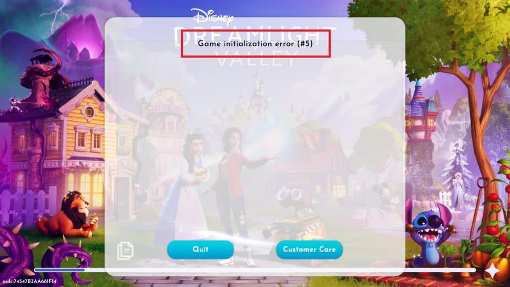How to Fix "Game initialization Error 5" in Disney Dreamlight Valley 1 Game initialization Error 5 in Disney Dreamlight Valley