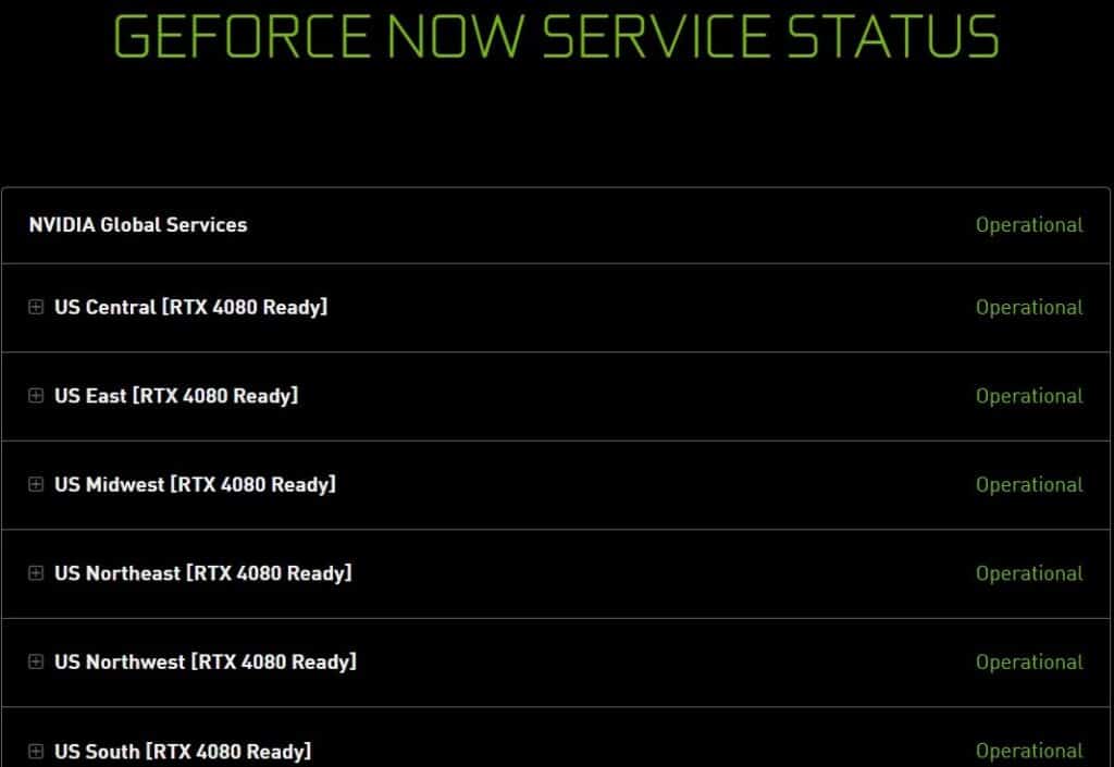 GeForce Server Status 1