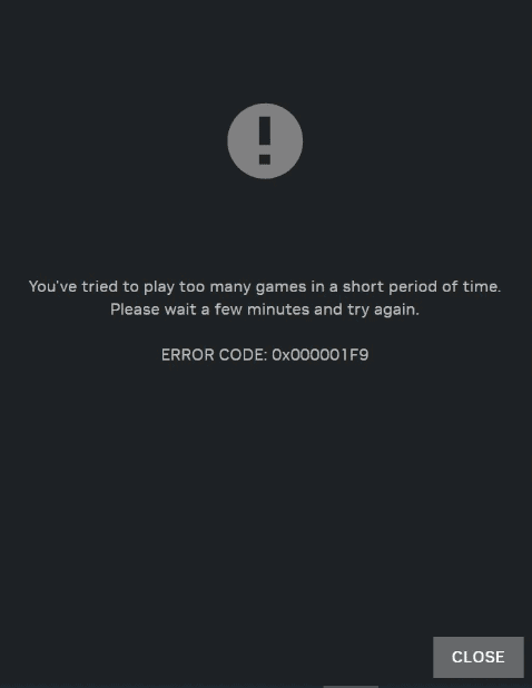 Geforce Now Error Code