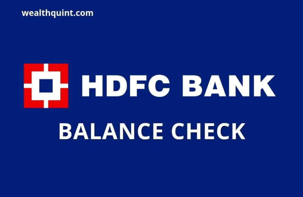 hdfc bank toll free number balance check sms