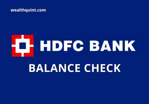 HDFC Bank Balance check