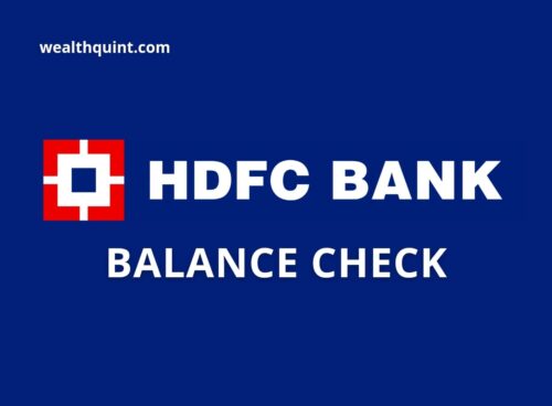 HDFC Bank Balance check