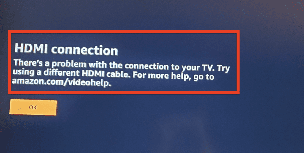 Prime video not working best sale with hdmi