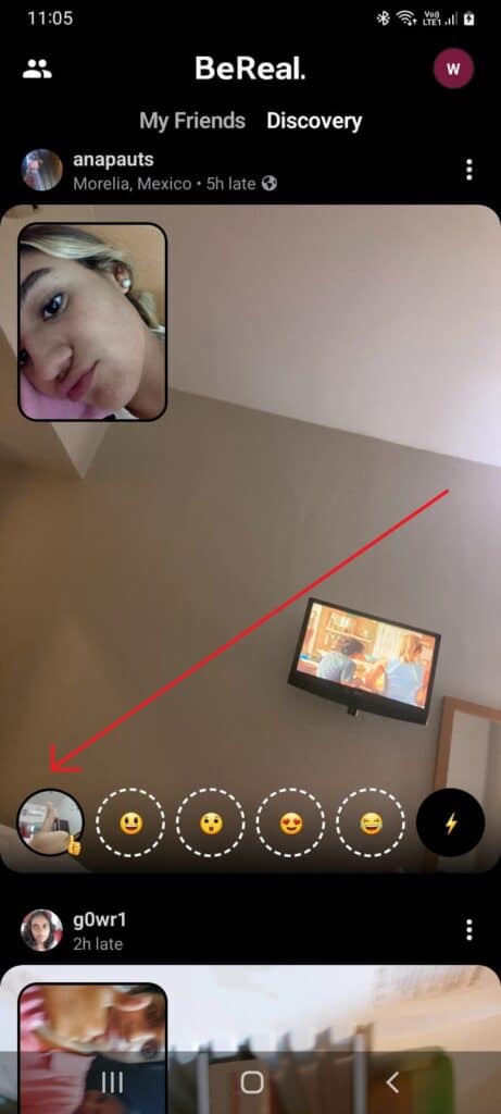 How To Change Reactions On BeReal 11 How To Delete RealMoji On BeReal Step 4