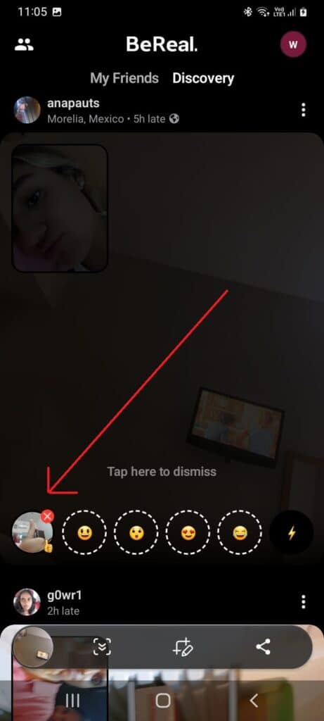 How To Change Reactions On BeReal 12 How To Delete RealMoji On BeReal Step 5