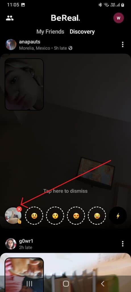 How To Change Reactions On BeReal 13 How To Delete RealMoji On BeReal Step 6