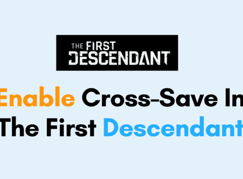How To Enable Cross Save In The First Descendant