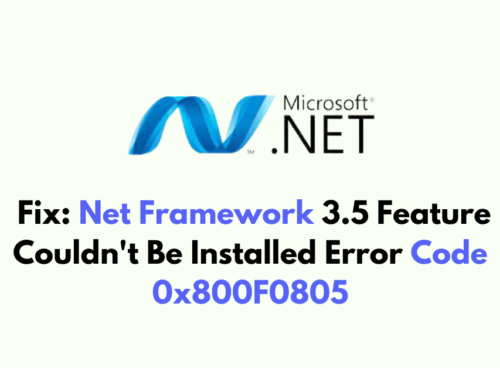 How To Fix .Net Framework 3.5 Feature Couldnt Be Installed Error Code 0x800F0805