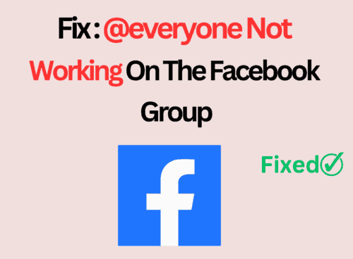 Fix @everyone Not Working On The Facebook Group