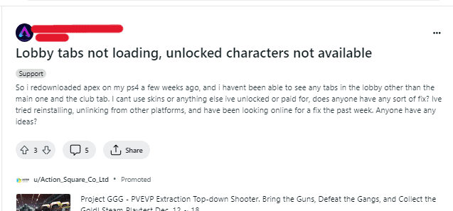 How To Fix Apex Legends Lobby Tabs Not Loading, Unlocked Characters Not Available 2 How To Fix Apex Legends Lobby Tabs Not Loading Unlocked Characters Not Available