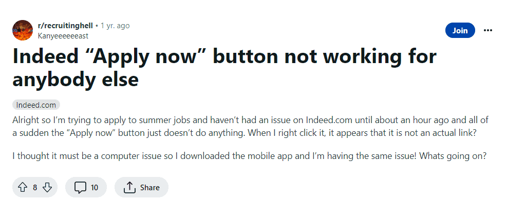 How To Fix Apply Now Button On Indeed Not Working