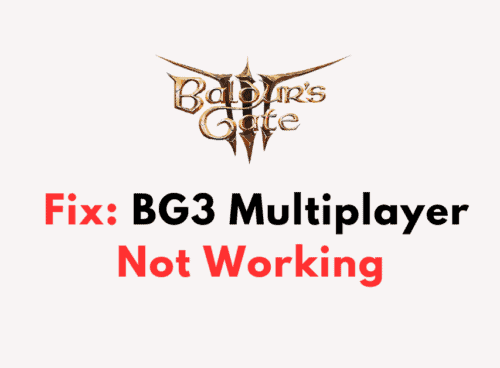 How To Fix BG3 Multiplayer Not Working