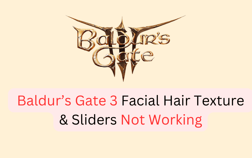 How To Fix Baldur’s Gate 3 Facial Hair Texture & Sliders Not Working