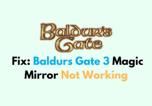 How To Fix Baldurs Gate 3 Magic Mirror Not Working