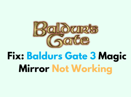 How To Fix Baldurs Gate 3 Magic Mirror Not Working