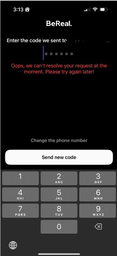 How To Fix BeReal Won't Let Me Log in 2 How To Fix BeReal Wont Let Me Log in error message