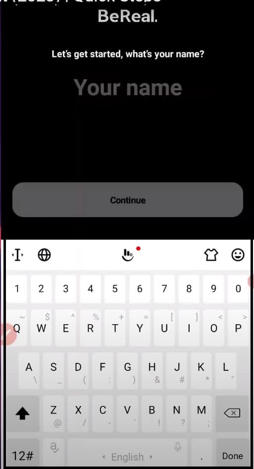 How To Fix BeReal Won't Let Me Log in 3 How To Fix BeReal Wont Let Me Log in name credential