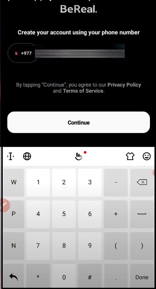 How To Fix BeReal Won't Let Me Log in 5 How To Fix BeReal Wont Let Me Log in phone number credential