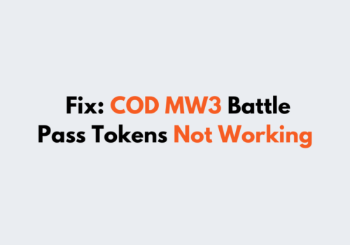 How To Fix COD MW3 Battle Pass Tokens Not Working