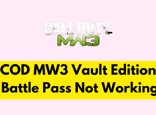 How To Fix COD MW3 Vault Edition Battle Pass Not Working