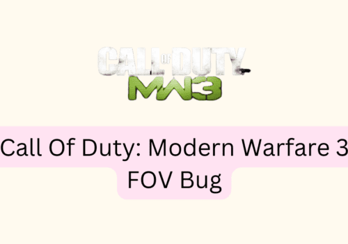 How To Fix Call Of Duty: Modern Warfare 3 FOV Bug