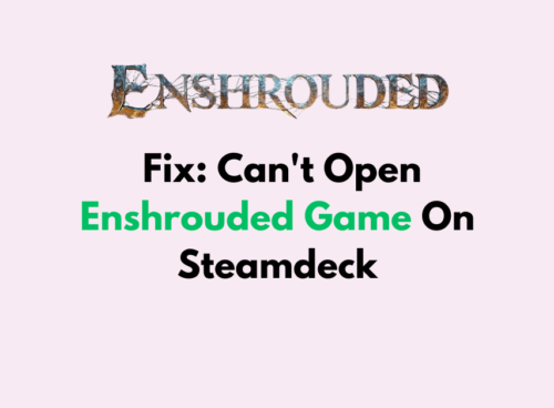 How To Fix Cant Open Enshrouded Game On Steamdeck
