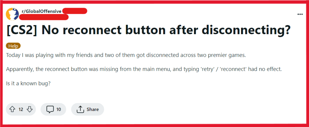 How To Fix Counter Strike 2 CS2 No Reconnect Button After Disconnecting