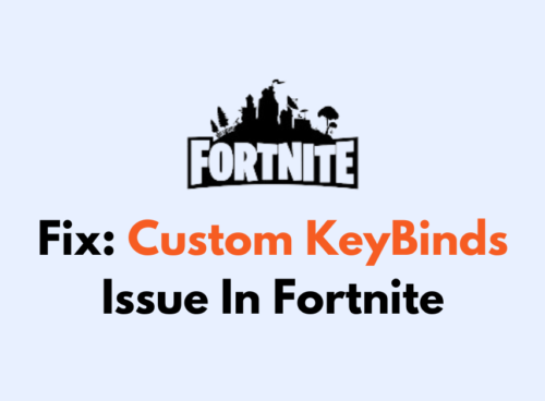 How To Fix Custom KeyBinds Issue In Fortnite 1