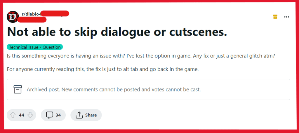 How To Fix Diablo 4 Server Slam Unable to Skip Dialogue 2 How To Fix Diablo 4 Server Slam Unable to Skip Dialogue