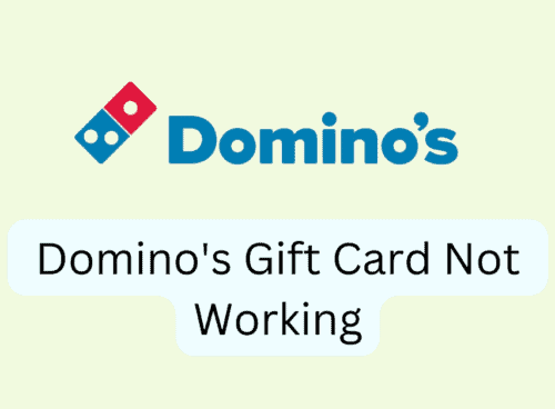 How To Fix Dominos Gift Card Not Working