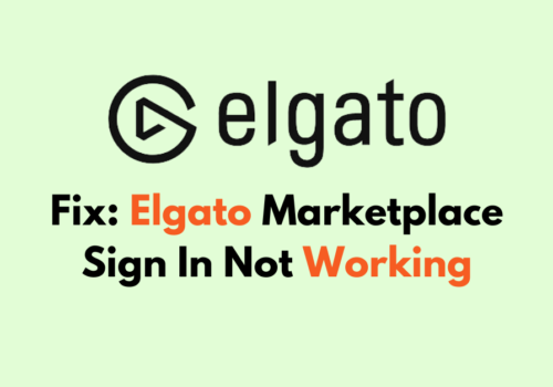 How To Fix Elgato Marketplace Sign In Not Working
