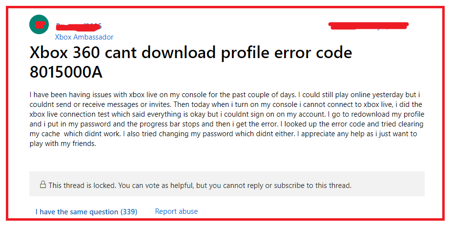 How To Fix Error Code 8015000A When Trying To Download Profile On Xbox 360 2 How To Fix Error Code 8015000A When Trying To Download Profile On Xbox 360