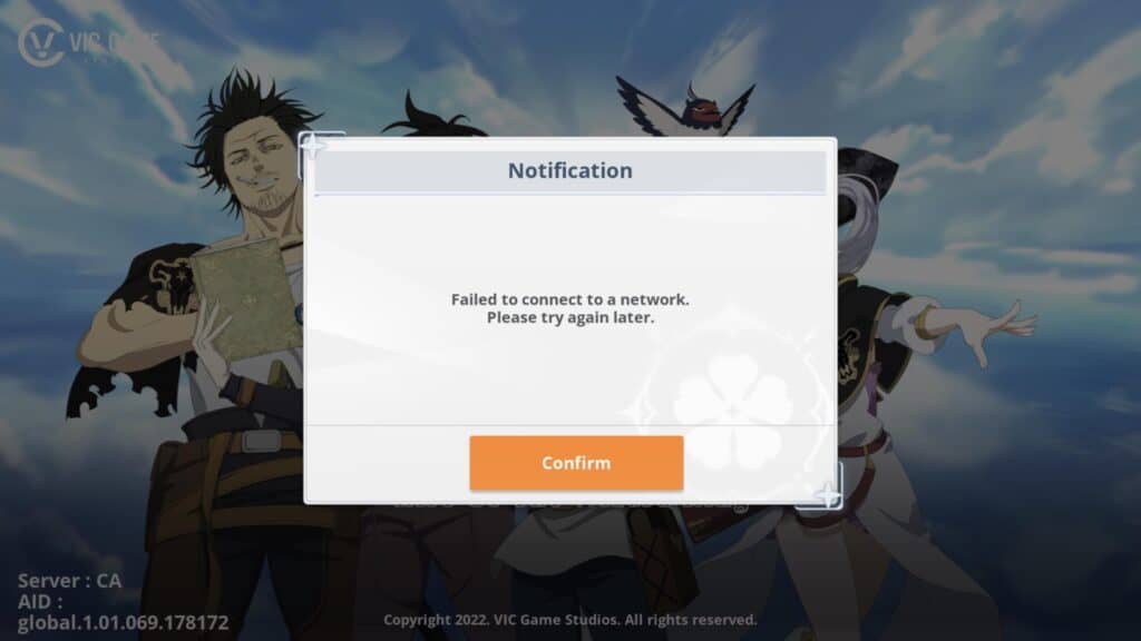 How To Fix “Failed To Connect To A Network” In Black Clover M 2 How To Fix Failed To Connect To A Network In Black Clover M
