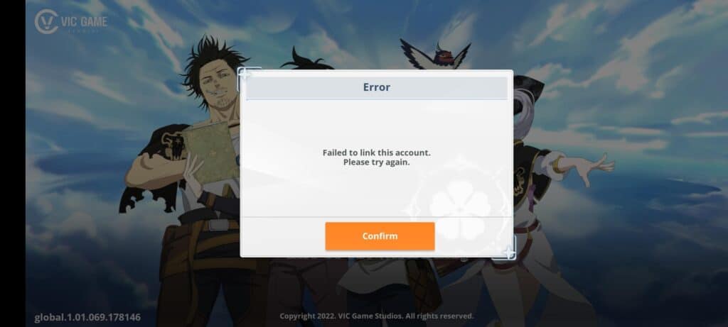 How To Fix “Failed To Link This Account” In Black Clover M 2 How To Fix Failed To Link This Account In Black Clover M