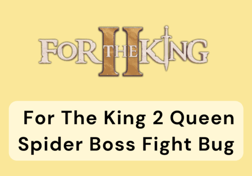 How To Fix For The King 2 Queen Spider Boss Fight Bug