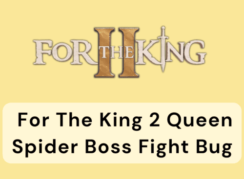How To Fix For The King 2 Queen Spider Boss Fight Bug