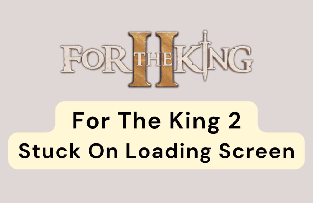 How To Fix For The King 2 Stuck On Loading Screen