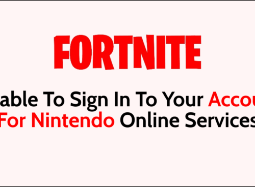 How To Fix Fortnite Unable To Sign In To Your Account For Nintendo Online Services