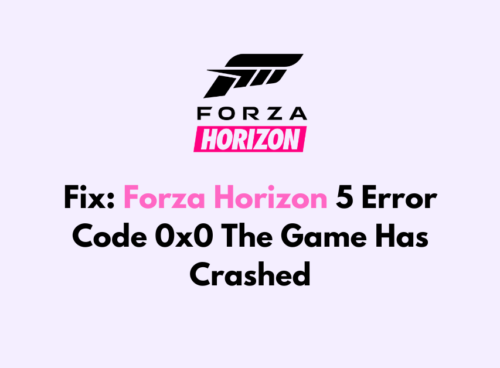 How To Fix Forza Horizon 5 Error Code 0x0 The Game Has Crashed