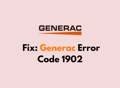 How To Fix Generac Error Code 1902